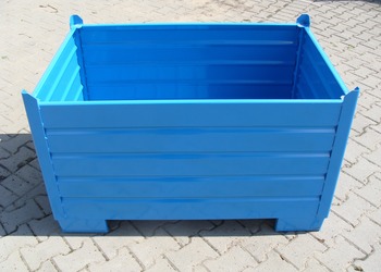 pojemnik blaszany, pojemniki blaszane, skrzyniopaleta, paleta blaszana